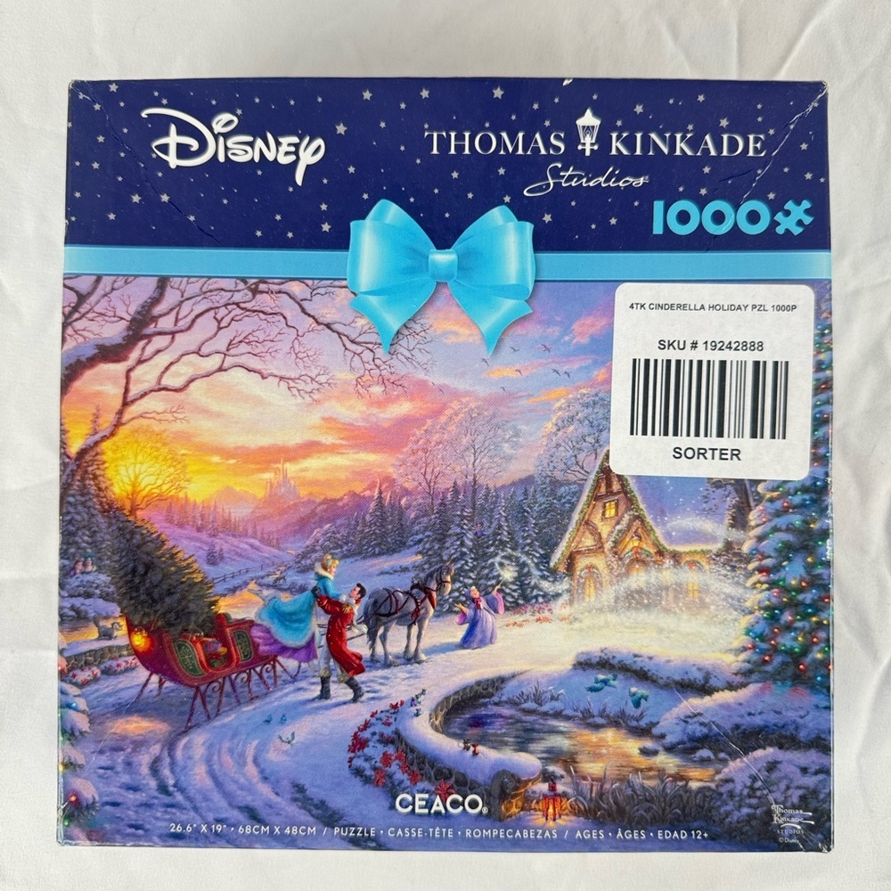 SEALED! Disney x Thomas Kinkade Cinderella Christmas Puzzle